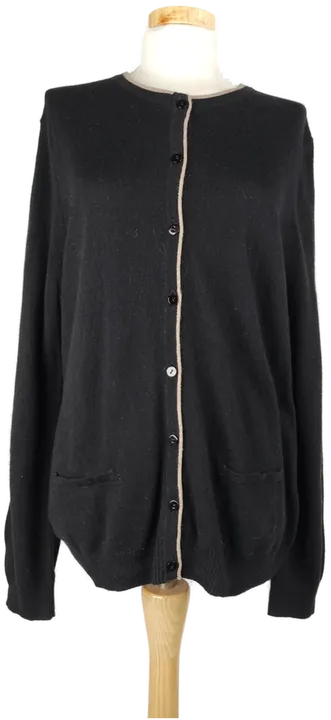 Gerry Weber Damen Weste schwarz mit braunen Einfassungen - XL/42 - Bild 1