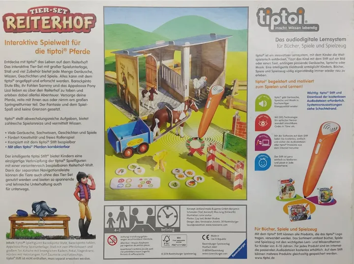 tiptoi® Tier-Set Reiterhof - Lernspiel - Ravensburger - Bild 3