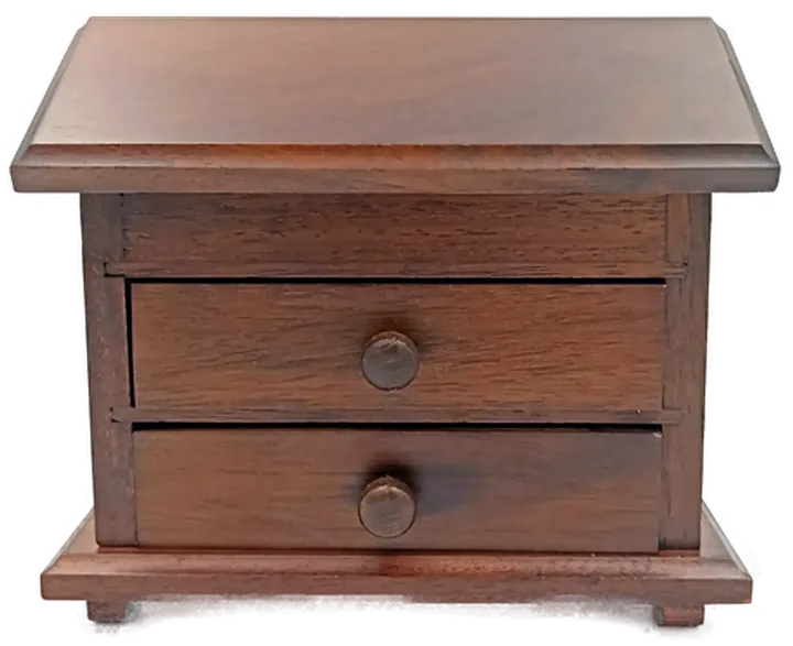 Schmuckkästchen aus Holz, dunkelbraun gebeizt - Bild 1