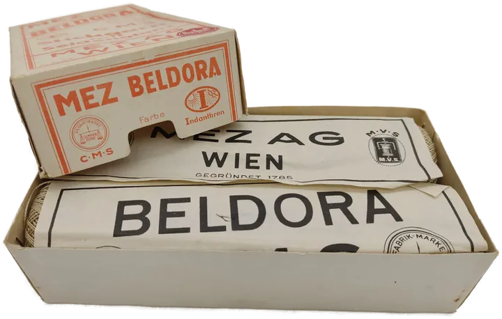 Vintage MEZ Beldora Stickgarn mit Seidenglanz, 10 Stück in der Originalverpackung - Bild 2