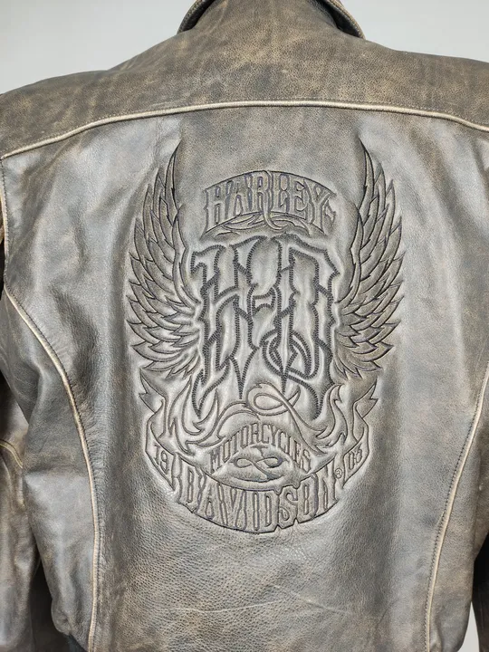 Original Harley Davidson Lederjacke braun - XL / 52 - Bild 4