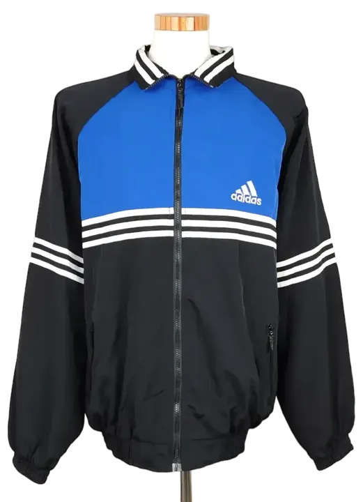 Adidas Herren Sportjacke, schwarz/blau - Gr. XXL - Bild 1