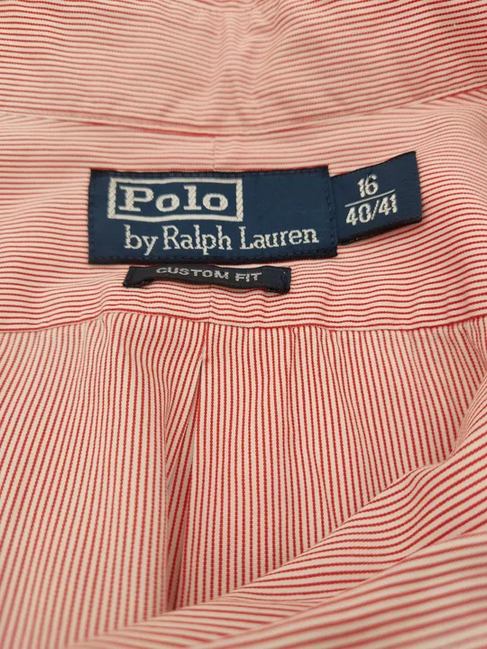 Polo Ralph Lauren Herren Hemd rot/weiß gestreift Gr. 40/41 - Bild 3