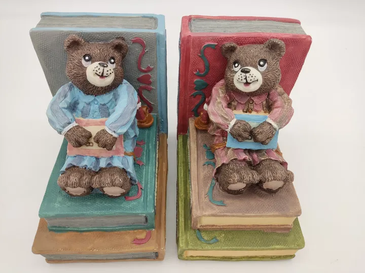 Buchstützen mit Teddybären  - Bild 1