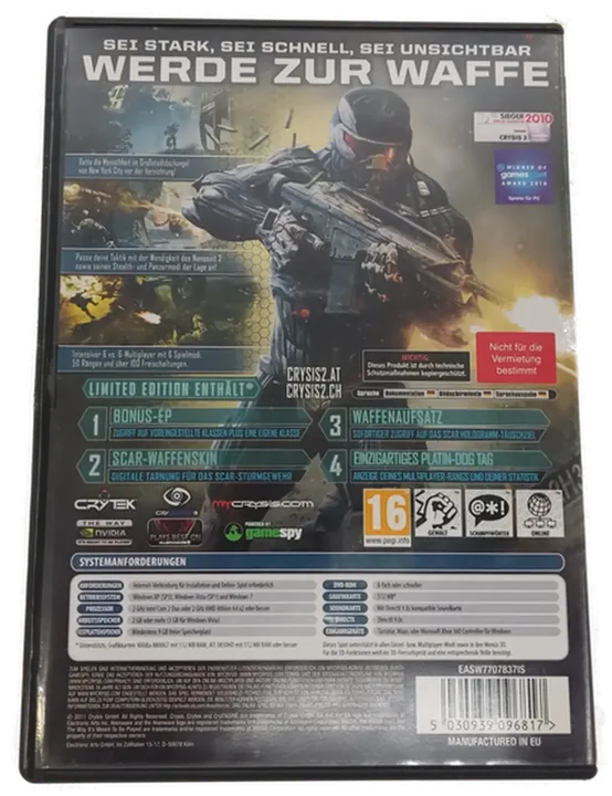 PC Game DVD-ROM Crysis 2 Limited Edition - Bild 3