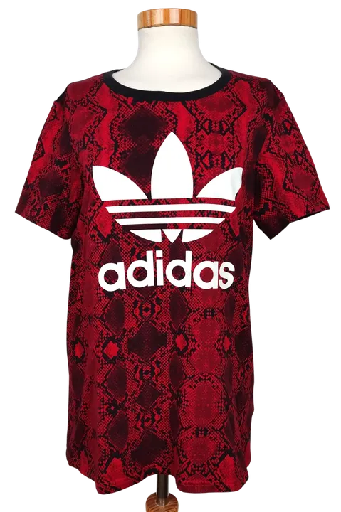 Adidas Damen T-Shirt, rot/schwarz - Gr. S  - Bild 1