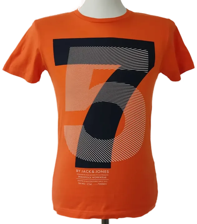JACK & JONES Herren T-Shirt orange - S - Bild 1