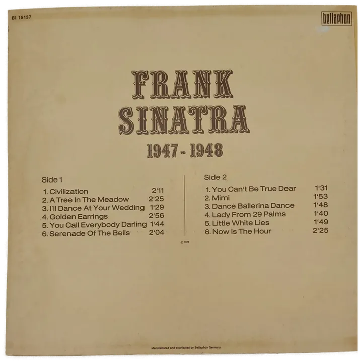 Langspielplatte - Frank Sinatra - 1947-1948 - Bild 2