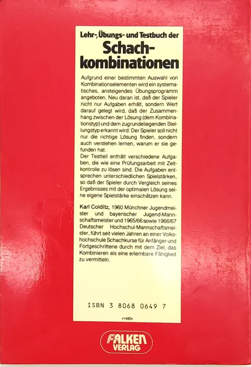 Lehr-, Übungs- und Testbuch der Schachkombinationen - Karl Colditz - Bild 2