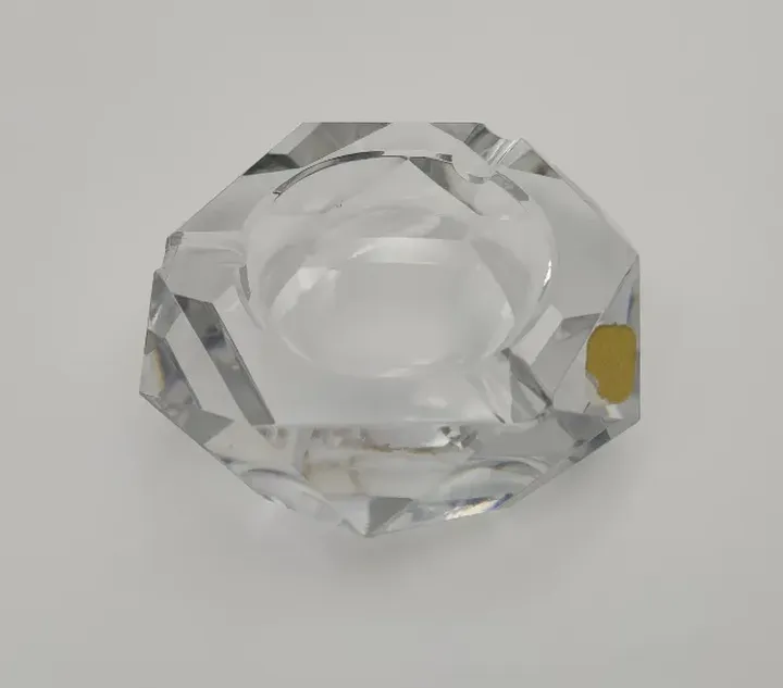 Vintage Kristall Aschenbecher transparent - Bild 2