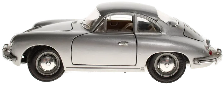 Burago Porsche 356 B – Maßstab 1:18 – Silber – Modellauto Diecast – Made in Italy - Bild 2