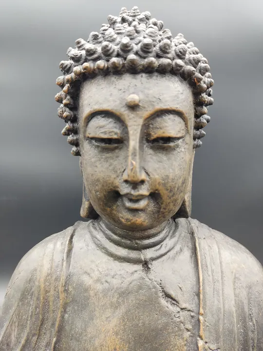 Dekorative Buddha-Figur / sitzend - Dunkelbraun - Bild 3