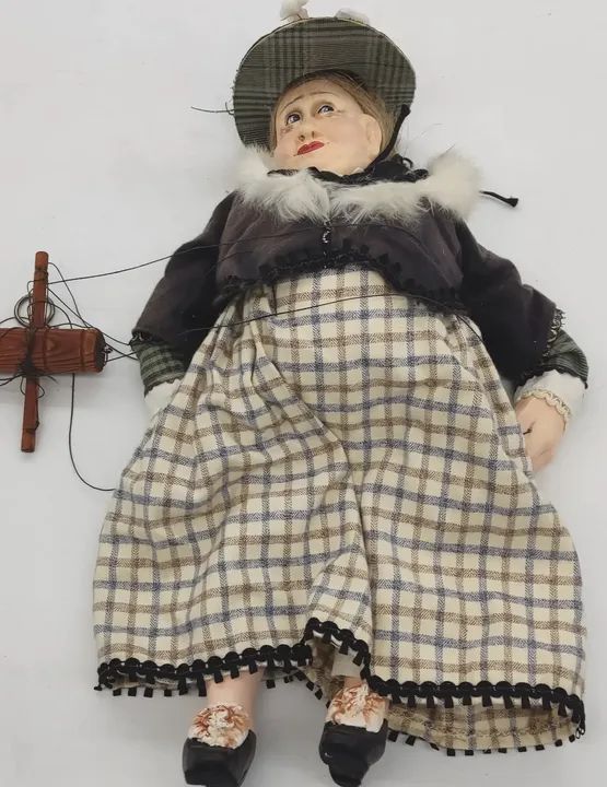 Bürgermeister Gattin Marionette aus dem Böhmisches Puppentheater Höhe ca 48cm - Bild 2