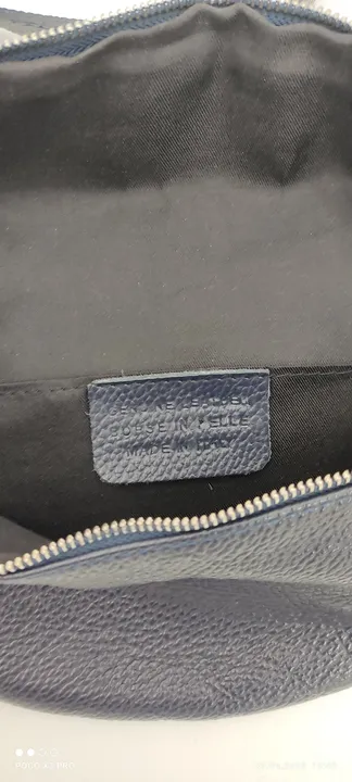 Hip Bag aus Italienischem Leder, Marine Blau - Bild 4