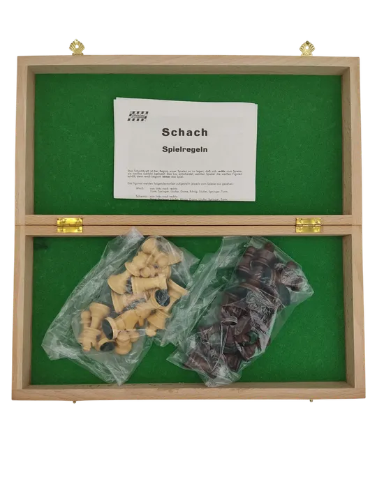 Schachspiel aus Holz - 35 x 35 cm  - Bild 4
