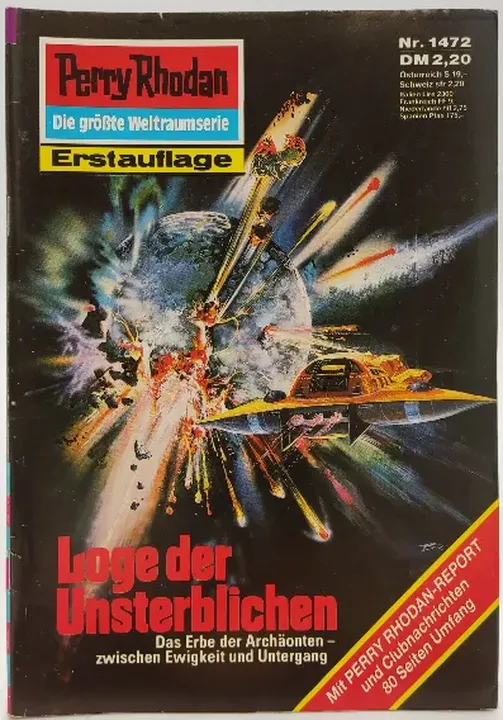 Romanheft Perry Rhodan Loge der Unsterblichen Erstauflage Nr.1472 - Bild 2