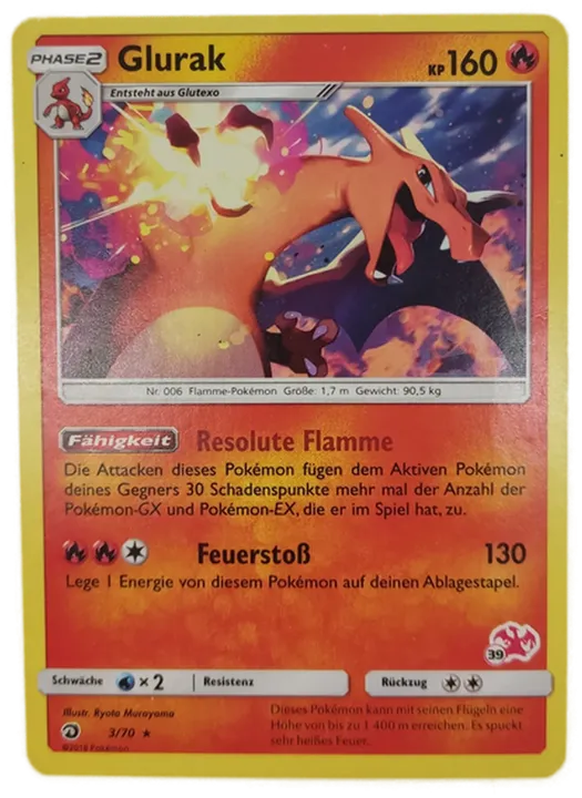 Pokémon Sammelkarte Phase2 Glurak - Bild 1