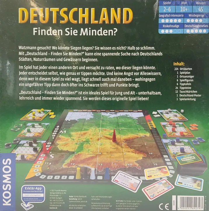 Deutschland, Finden Sie Minden? - Gesellschaftsspiel, Kosmos  - Bild 2