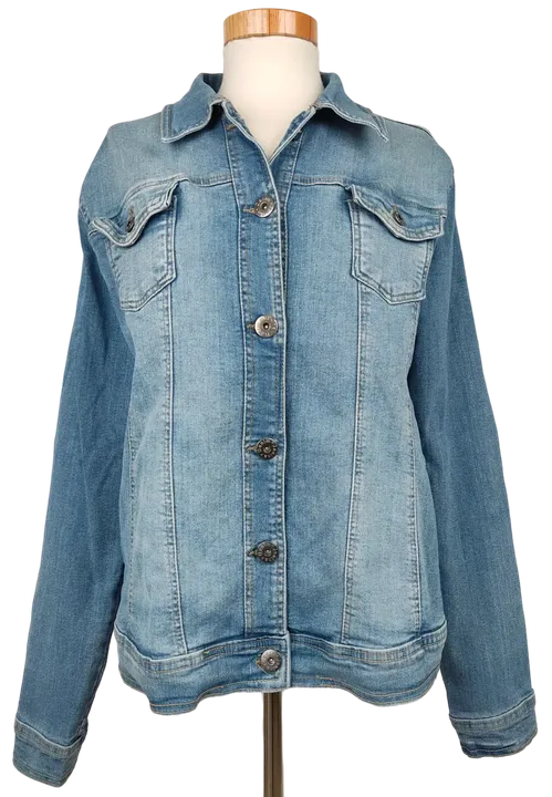 Janina Denim Damen Jeans Jacke, blau - Gr. D 42 - Bild 4