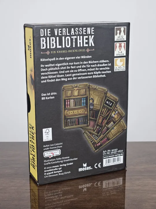 DIE VERLASSENE BIBLIOTHEK -Ein Knobel Escape Spiel - Gesellschaftsspiel - moses.  - Bild 2