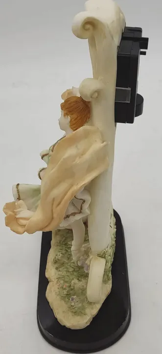 Tischuhr Ballerina mit Schwan Alabaster-Guß - Bild 3