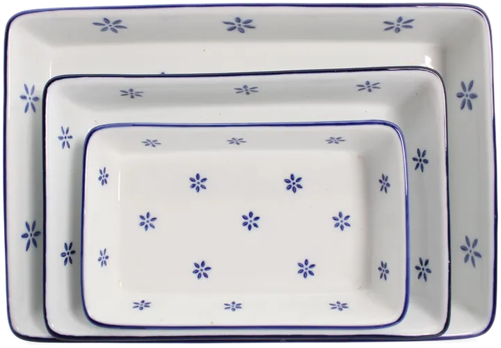 Vintage Keramik-Kasserollen mit Weidenkörben – 3-teiliges Set - Bild 2