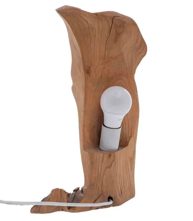 Tischlampe Holz Eigenbau  - Bild 1