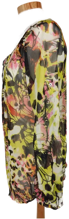 Bonita Damen Bluse schwarz/rosa/gelb gemustert - L/40 - Bild 3