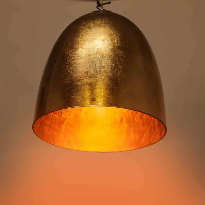 Lampenschirm, Designer Glocken Hängeleuchte Gold mit Leuchtmittel - Bild 2