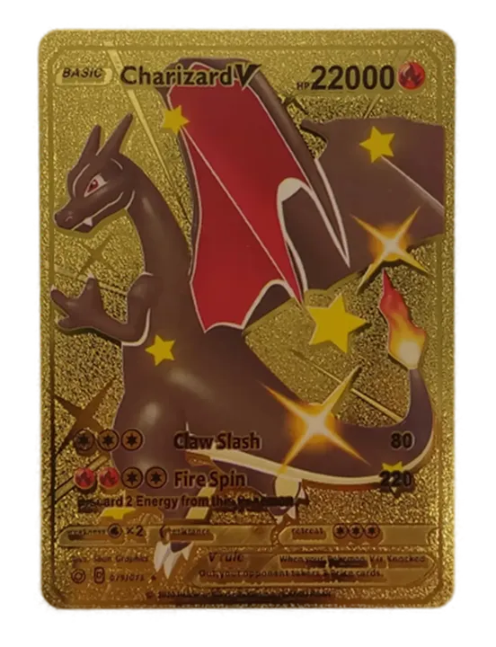  Pokémon Sammelkarte Goldfolie CharizardV BASIC - Bild 1