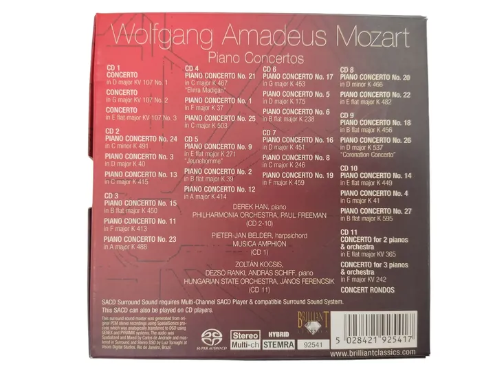  	Mozart Piano Concertos / Klavierkonzerte (11 CD) - SACD-Hybrid - Bild 4