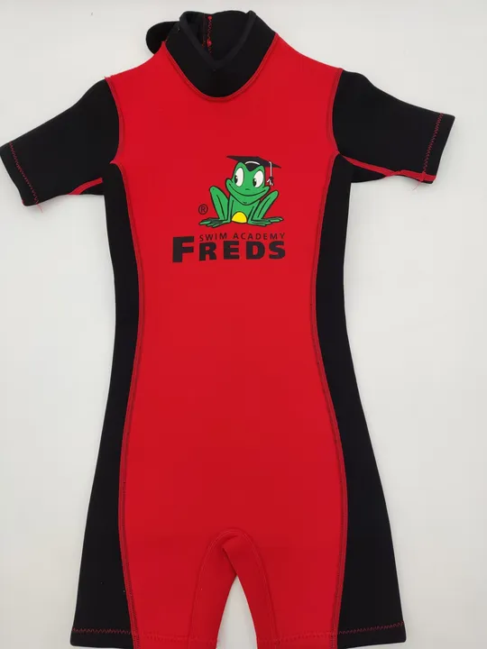 Freds swim acadamy Kinder Neopren Anzug rot/schwarz Gr. 116/122 - Bild 1