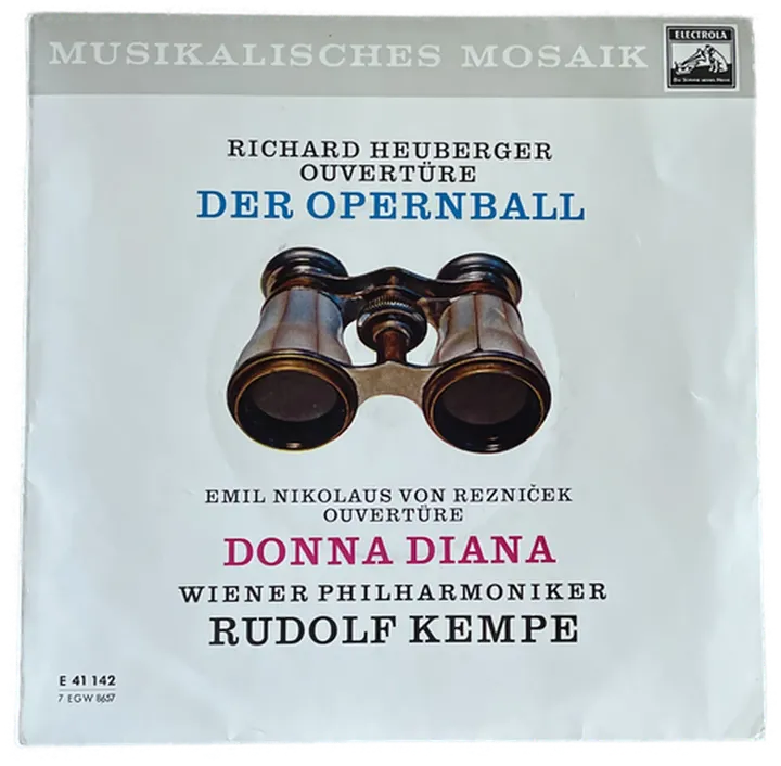 Singles Schallplatte - Musikalisches Mosaik - Richard Heuberger - OUVERTÜRE - Der Opernball - Bild 1