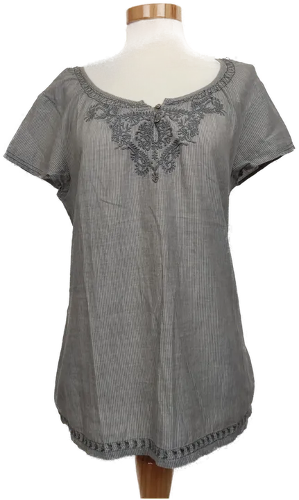 Opus Damen Shirt grau/gestreift Gr. 38 - Bild 1