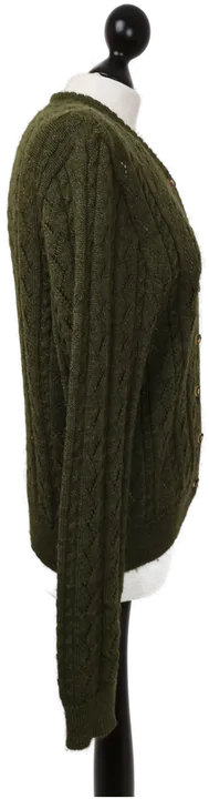 Cardigan aus 100% reiner Schurwolle Gr. S/M in olivgrün  - Bild 4