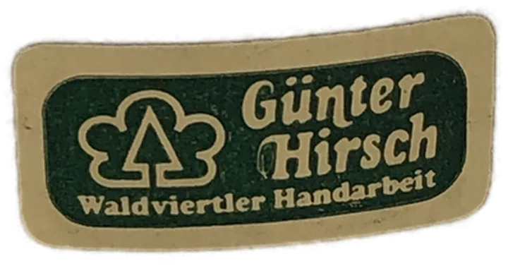 G. Hirsch Glasbecher - Waldviertler Handarbeit, handbemalt mit Goldrand 17 cm - Bild 3