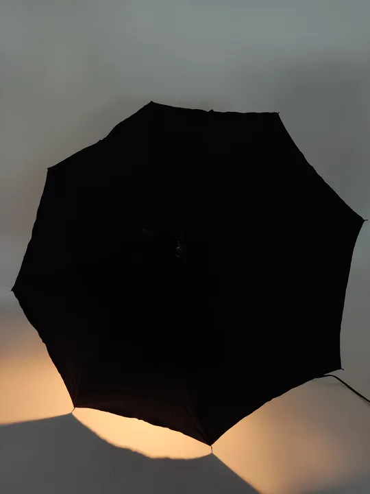 Vintage-Flanierschirm / Sonnenschirm / Damenschirm - schwarz mit ausgefallenem Griff - Bild 1