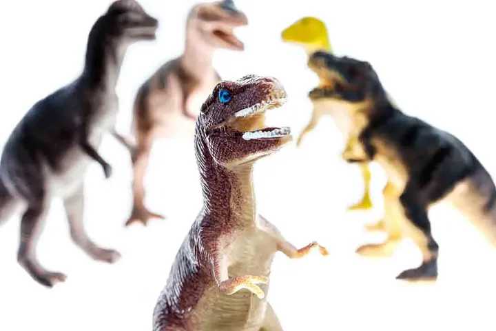 Dinosaurier Figuren 2 Beiner Konvolut 5 Stück - Bild 1