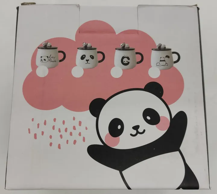 SHENDONG Panda-Teetasse mit Deckel und Löffel weiß/schwarz - Bild 5