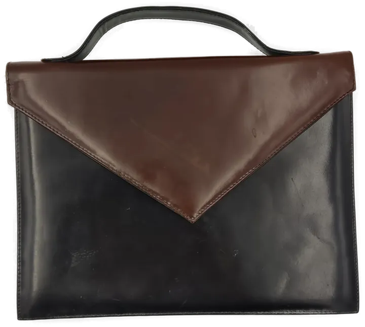 Damen Vintage Handtasche schwarz/braun - Bild 1