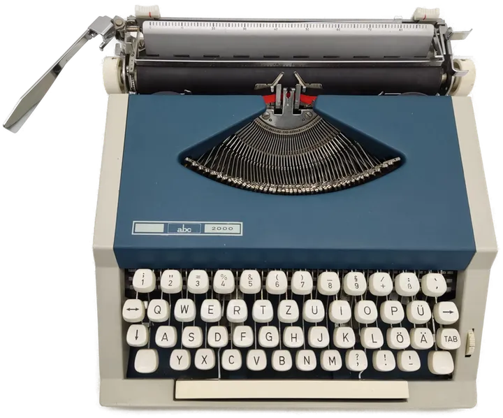 abc 2000 Schreibmaschine mechanisch, blau  - Bild 1