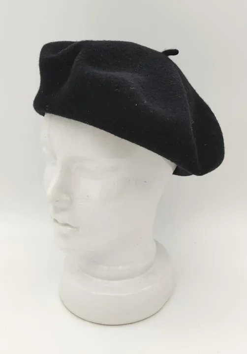 Damen Baskenmütze schwarz  - Bild 1