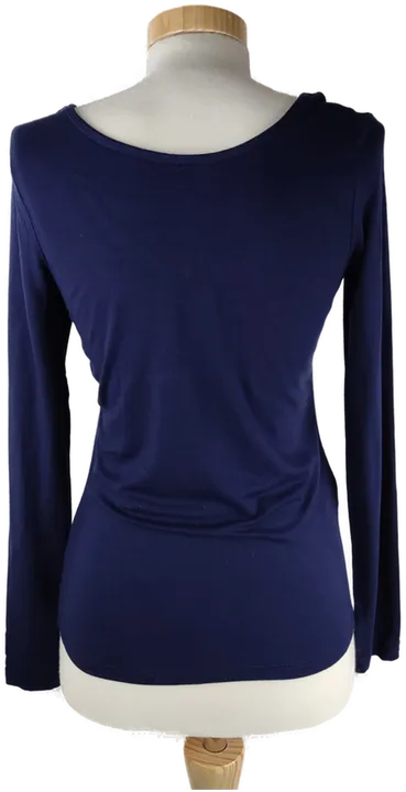 T-Shirt 'Amisu', langarm mit Rundhalsausschnitt, dunkelblau, Größe M - Bild 3