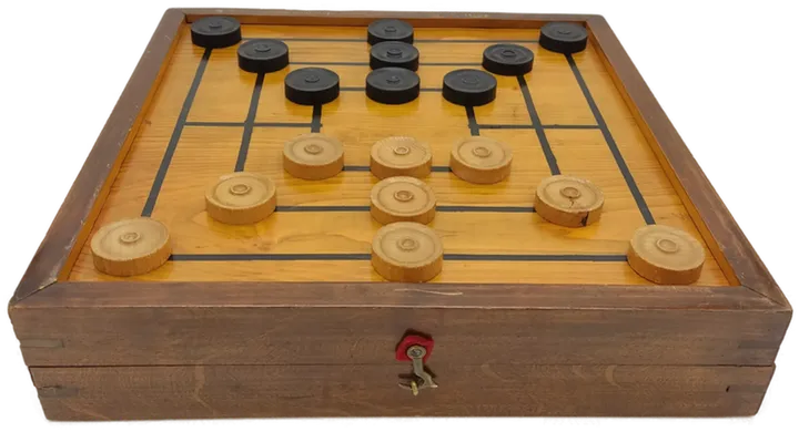  Schach, Backgammon, Mühle, Dame Spielebox aus Holz  - Bild 3