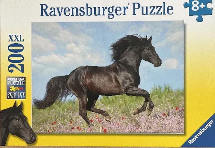 RAVENSBURGER Puzzle XXL (128037) 200 Teile - Kinderpuzzle Schwarzer Hengst - Bild 1
