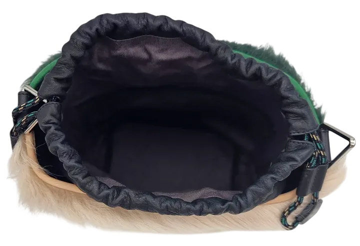 Max V. Kœnig Damen Handtasche, grün/beige - plüsch - groß - Bild 4