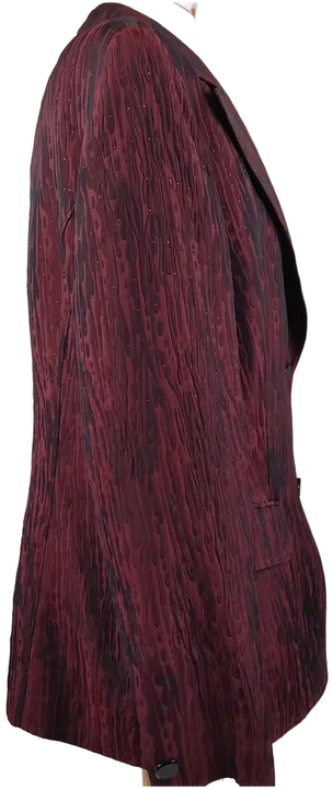 Basler Damenblazer weinrot mit roten Glitzerpunkten - XL/42 - Bild 3