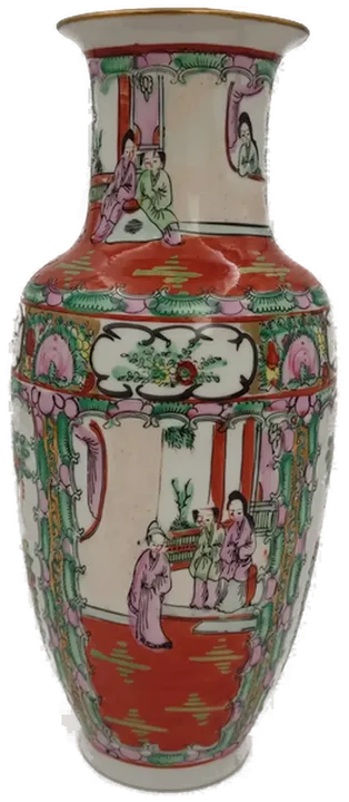 Chinesische Vase Familie Rose - 32cm  - Bild 3