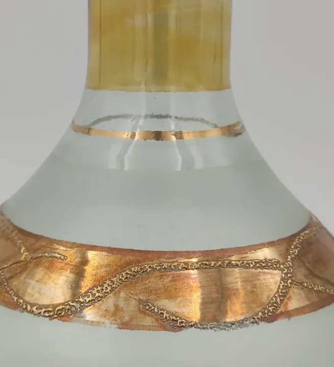 Deko Vase aus Glas mit Kupferdetails  - Bild 3