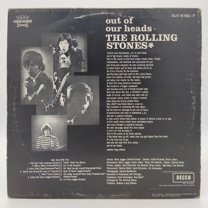Langspielplatte - Rolling Stones - Out Of Our Heads - Bild 2